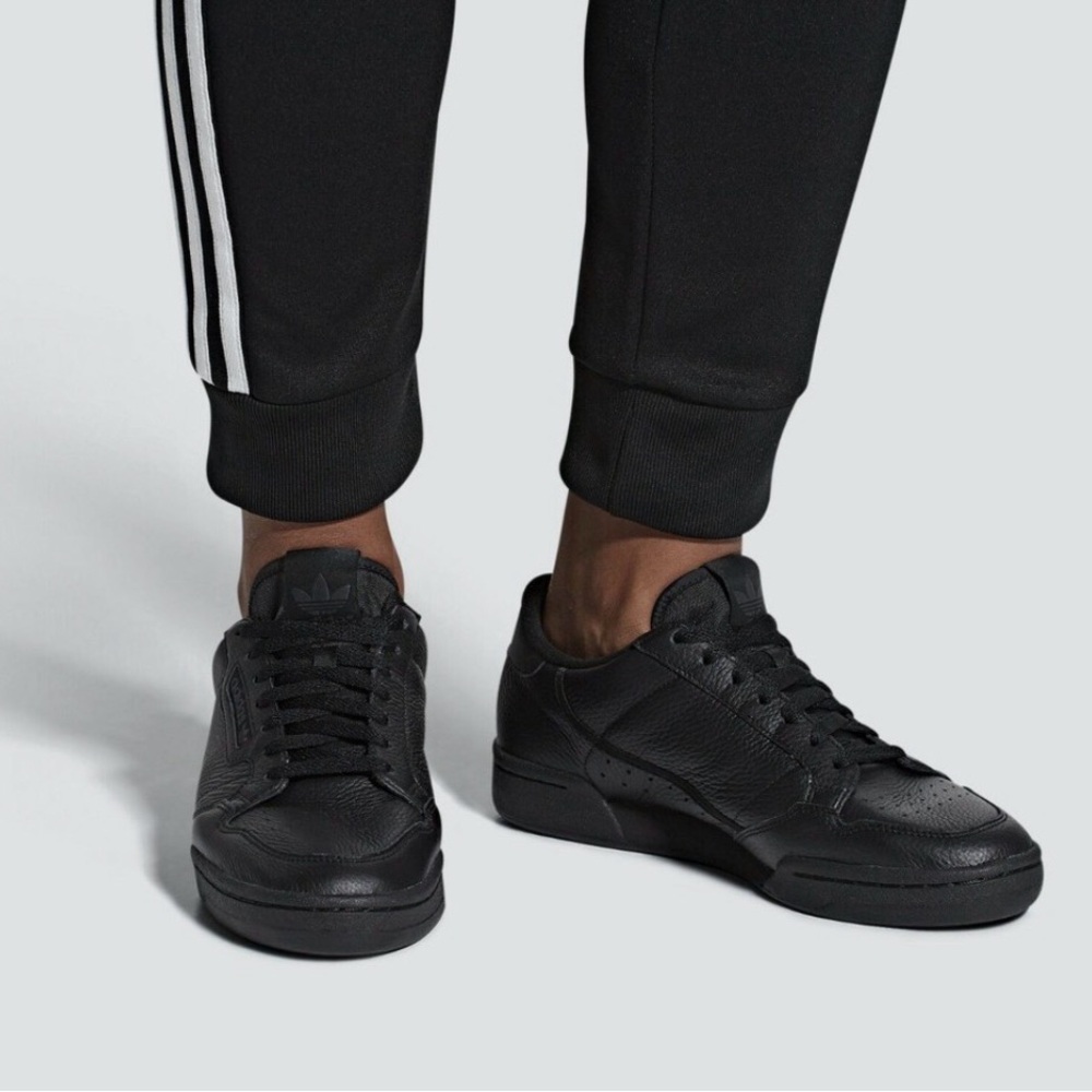 adidas Continental 80 Black Sneakers, size 11.5